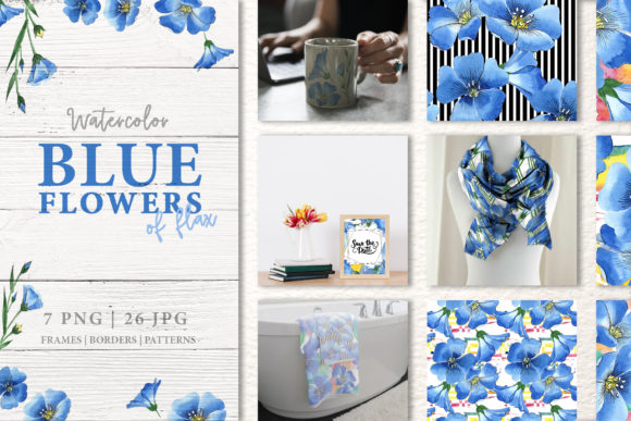 Blue Flowers of Flax Watercolor: A Complete Creative Resource