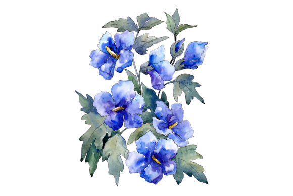 Bouquet of Flowers Blues Nona Watercolor: A Versatile Digital Asset for Modern Creatives