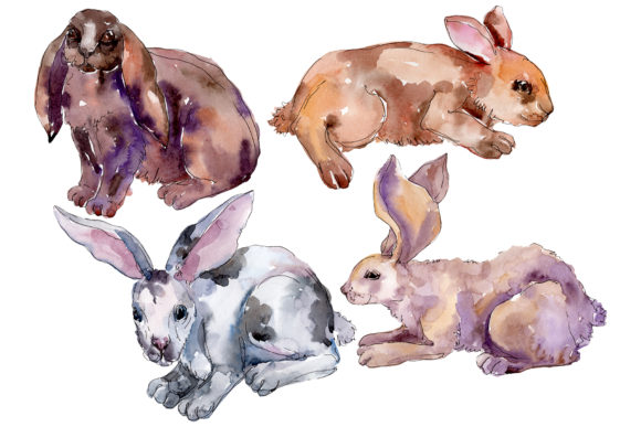 Farm Animals Rabbit Watercolor: A Versatile Digital Asset for Creatives and Small Business Owners
