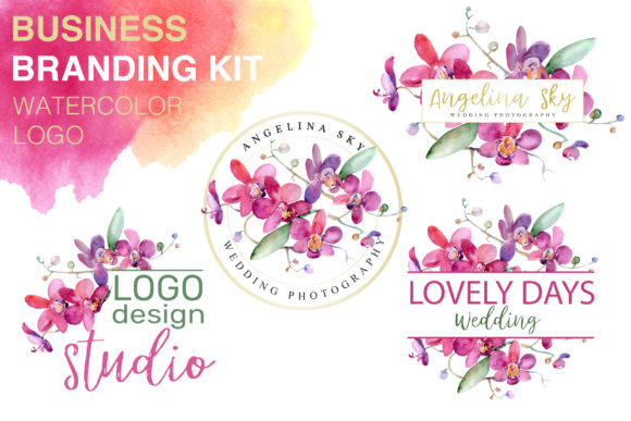 From Watercolor Artistry to Digital Design: The Workflow Behind LOGO with Pink Orchids Watercolor