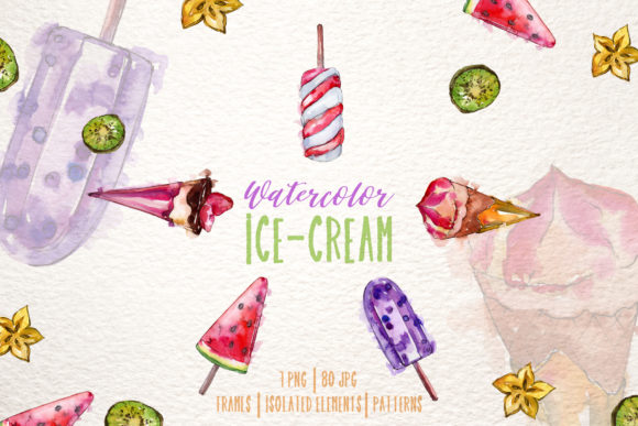 The Hand-Painted Digital Ecosystem of Ice-Cream Pleasure Watercolor